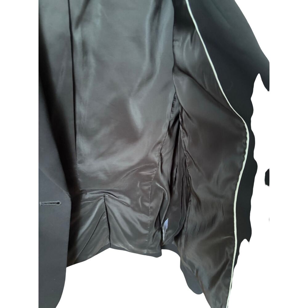 Talbots Black Blazer Women Size 8 Single Button Career Office Jacket Tailored - Picture 11 of 14